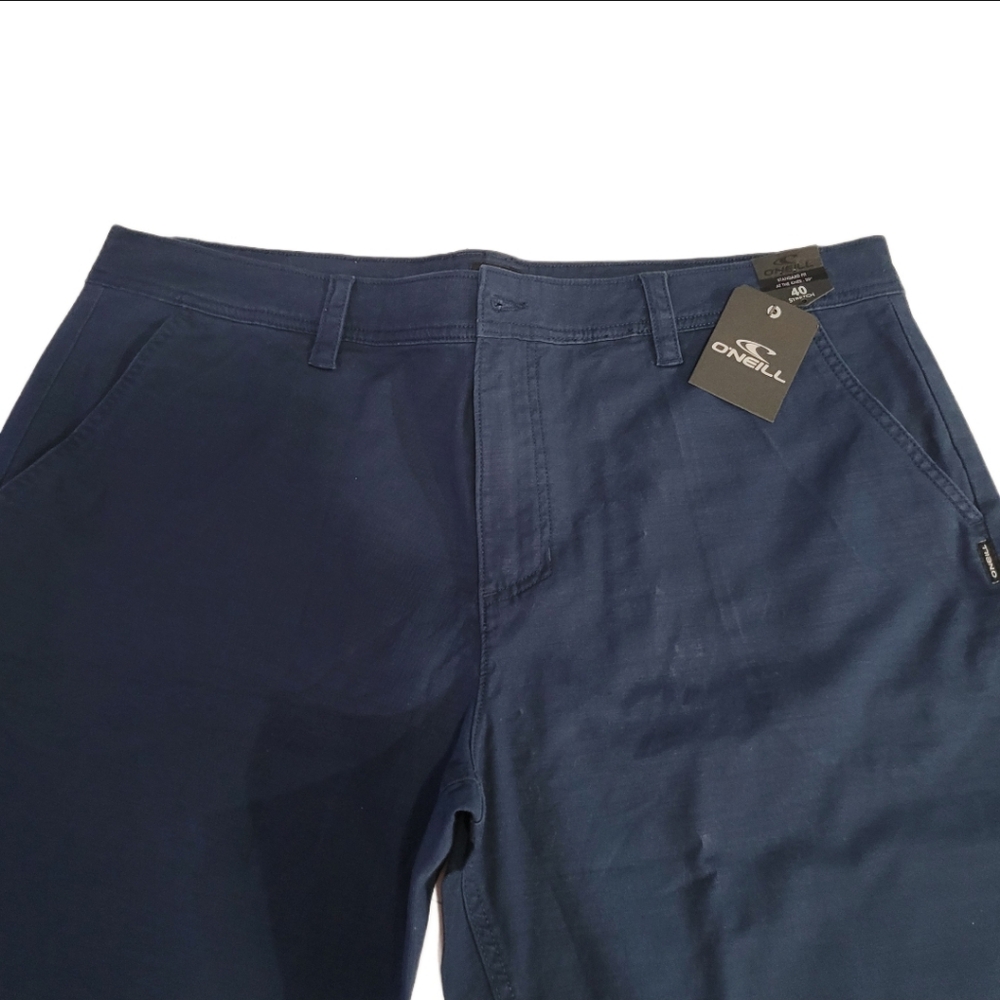 NWT O'neill  Jaxson Stretch Chino Men's Shorts Size 40 Standard Fit Blue - Picture 6 of 10